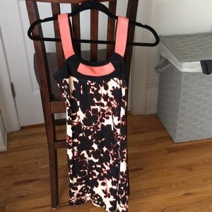 Summer Floral Pink and Black Dress